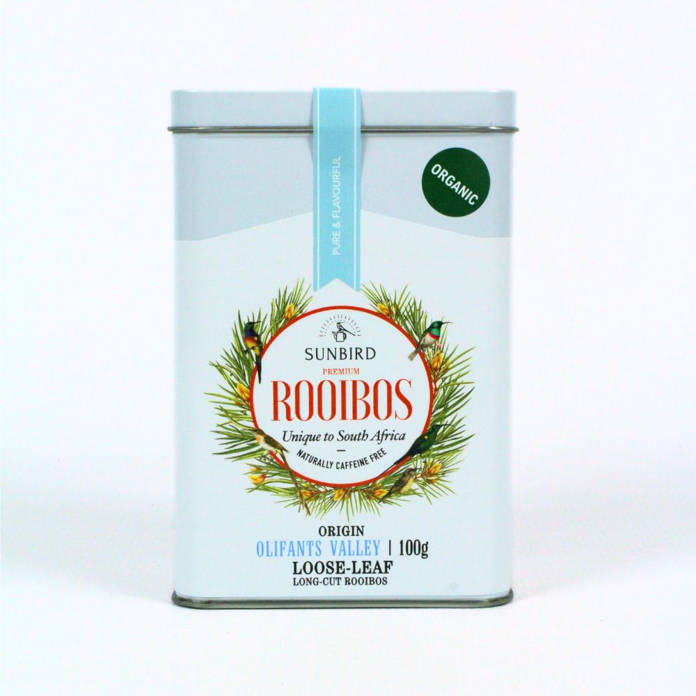Olifants Valley • Organic Rooibos Tin 100g • Single Origin • Sunbird Rooibos
