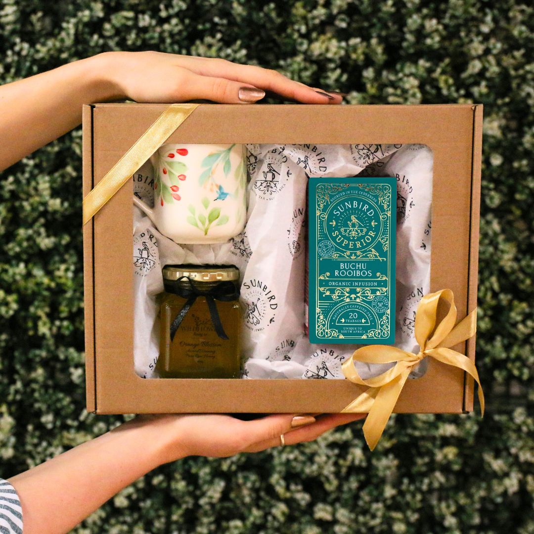 Rooibos and Honey Gift Box with Handpainted Mug