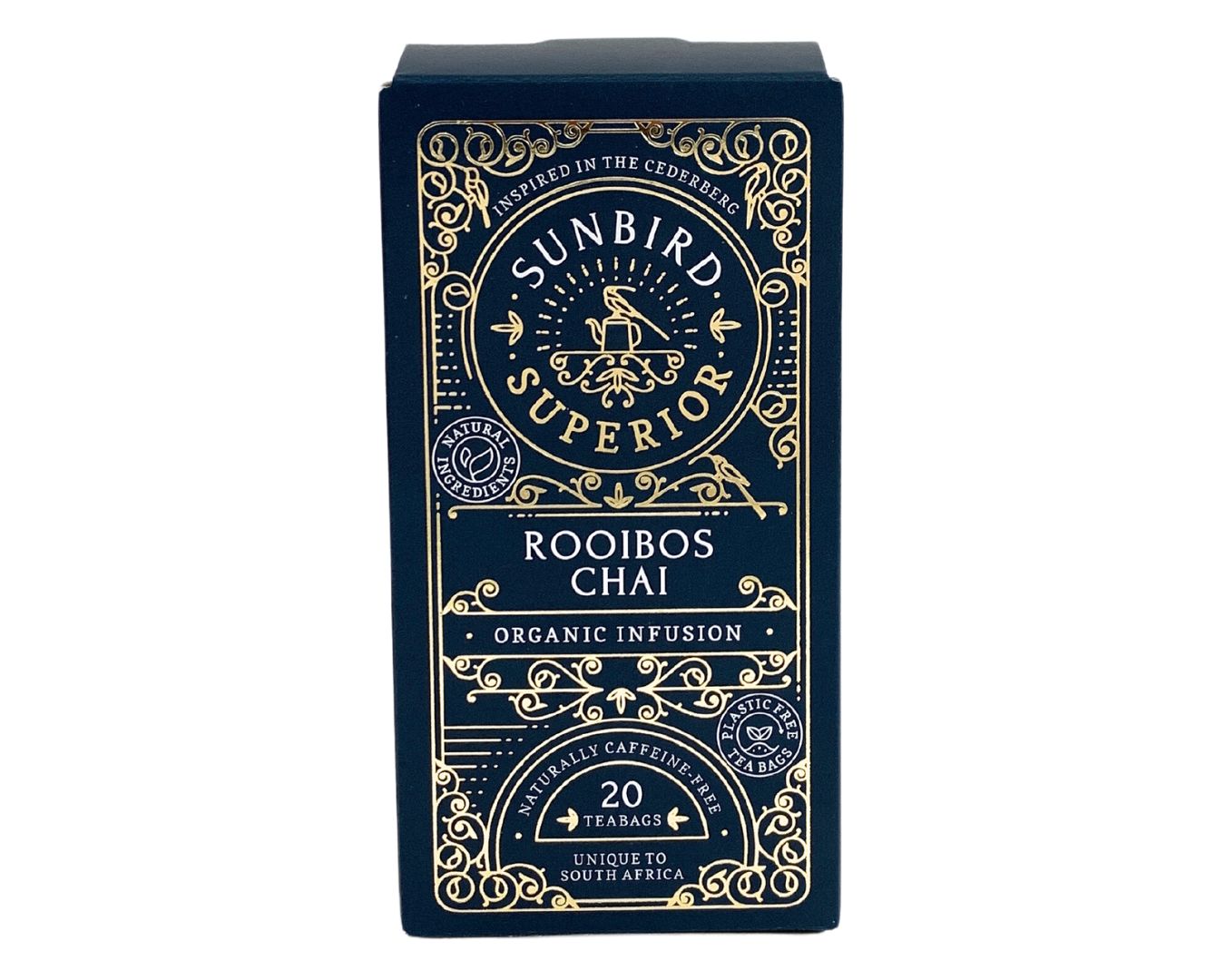 Organic Chai Rooibos 50g • 20 Compostable Teabags • Sunbird Rooibos Superior