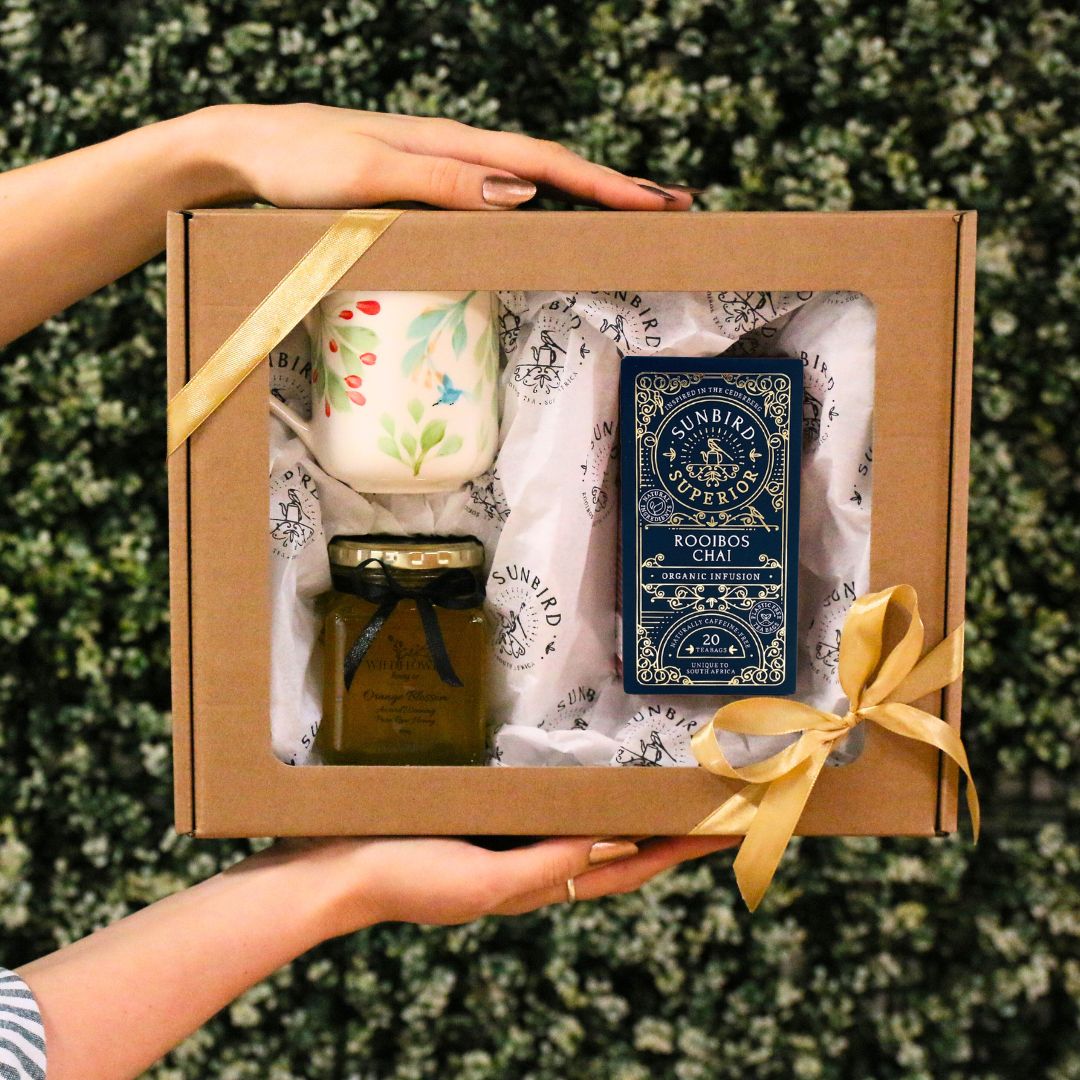 Rooibos and Honey Gift Box with Handpainted Mug