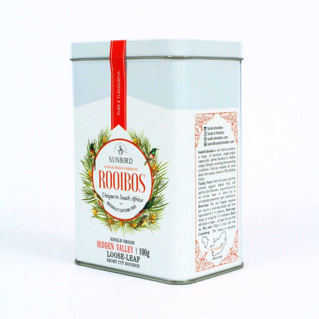 Hidden Valley Rooibos Tin 100g • Single Origin • Sunbird Rooibos