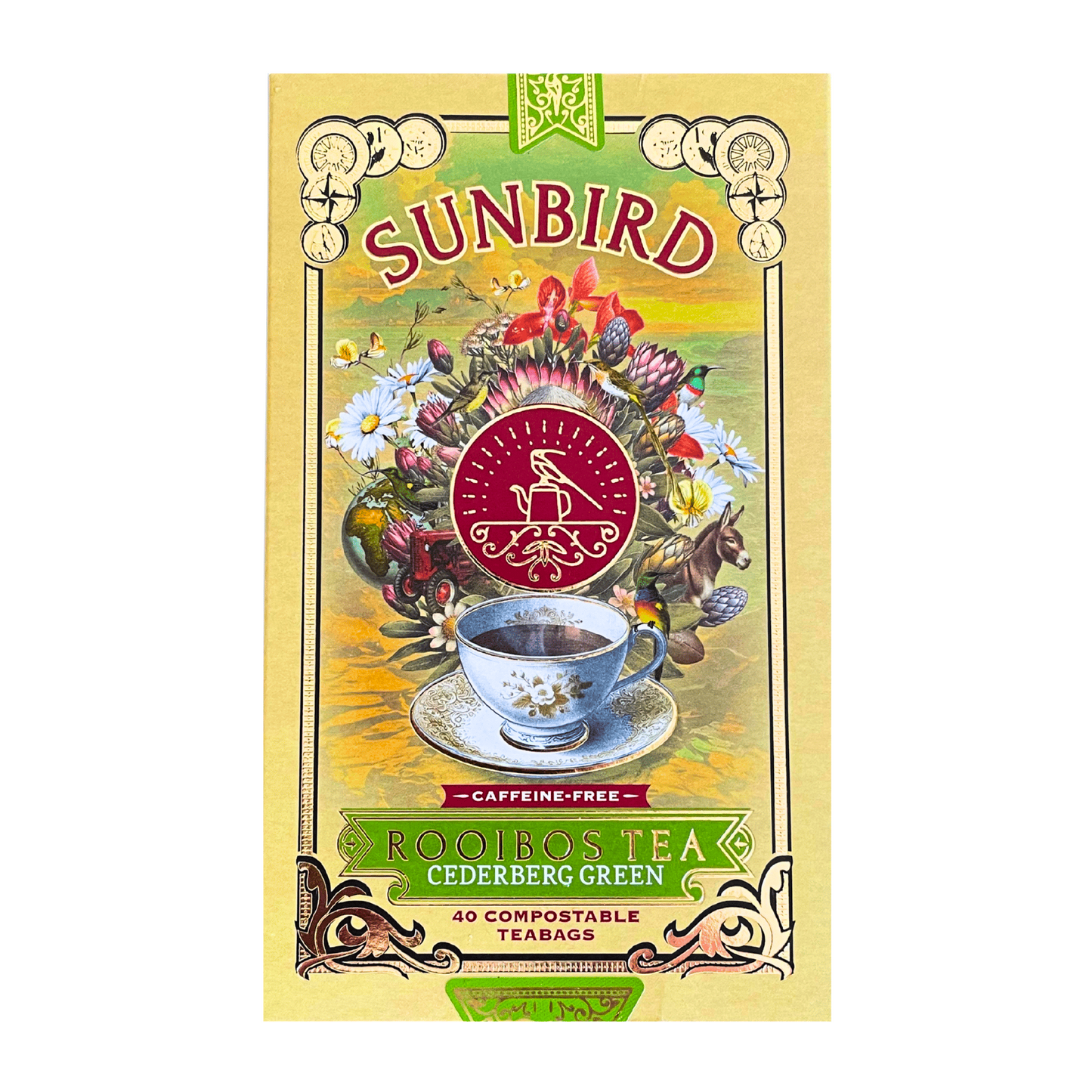 NEW • Cederberg Green Rooibos Teabags • 100g • Single Origin • Sunbird Rooibos