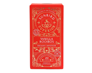 Vanilla Rooibos - Sunbird Superior - 20 Compostable Teabags - 50g