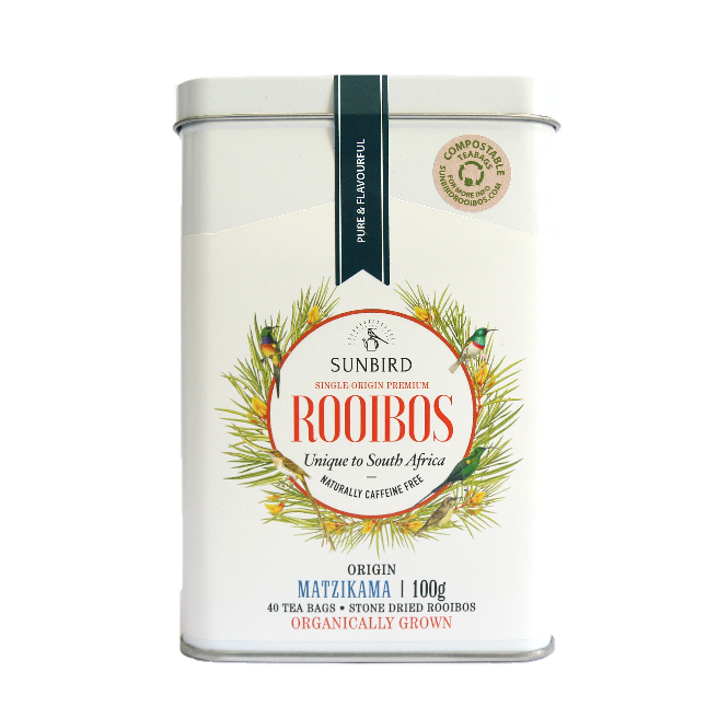 Sunbird Rooibos Matzikama Single Origin rooibos tea in tea bags