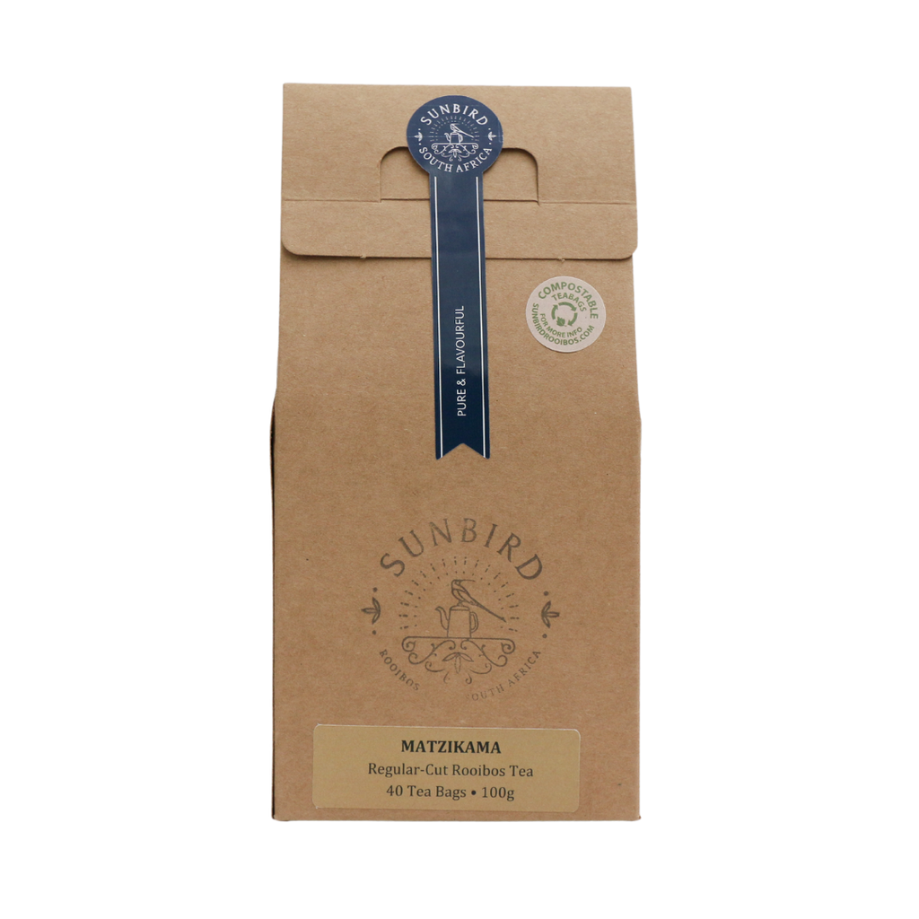 MATZIKAMA • REFILL • Regular-Cut Rooibos in 40 Compostable Tea Bags • 100g